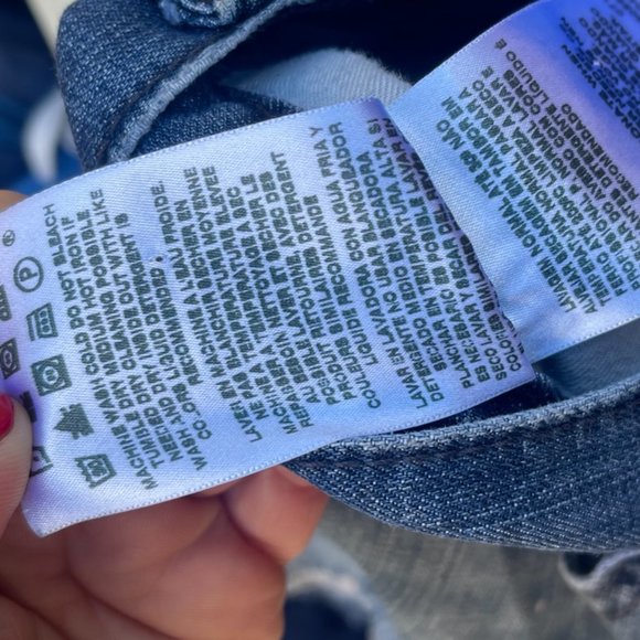 Levi's Cut Off Blue Denim Jean Shorts Size 32 - Picture 4 of 10